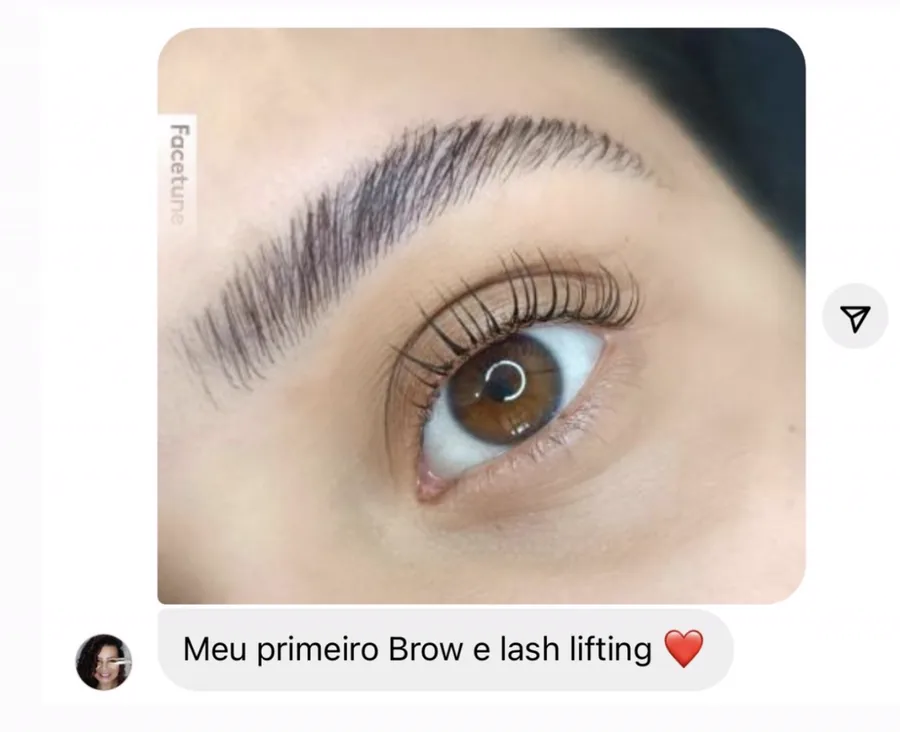 Aluna: meu primeiro brow e lash lifting