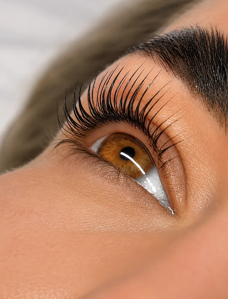 Cílio levantado depois do Lash Lifting